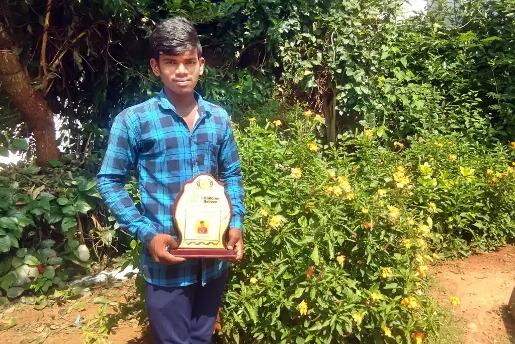 Chandrasekar with his trophy