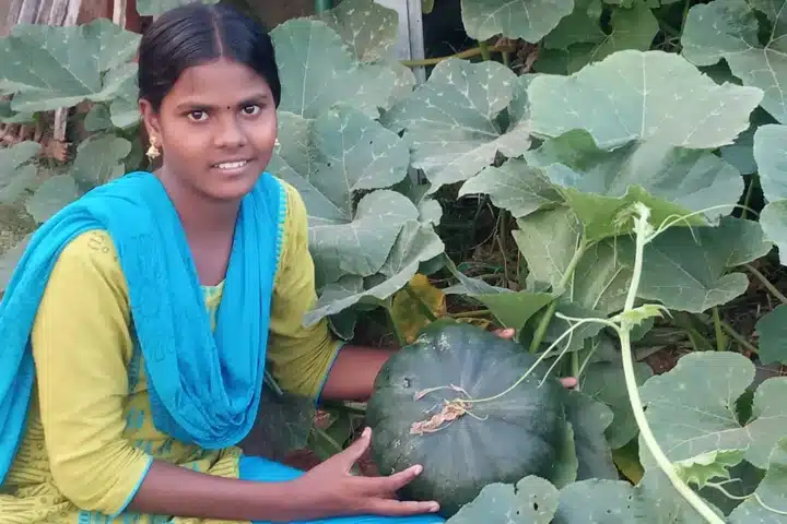 Girl in garden