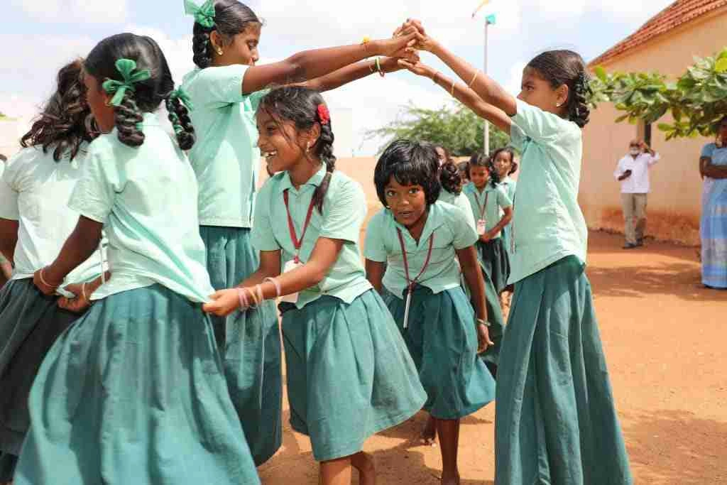 Girls playing