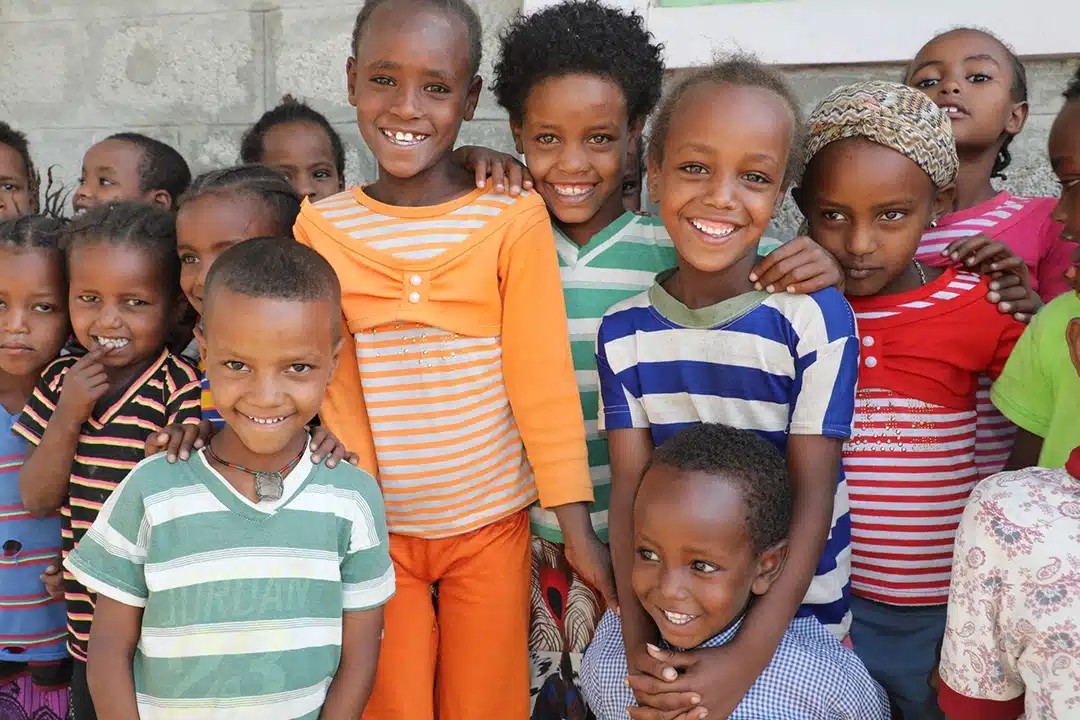 Kids smiling